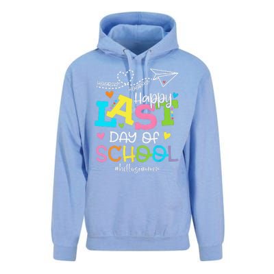 Happy Last Day Of School Hello Summer Students And Teachers Unisex Surf Hoodie