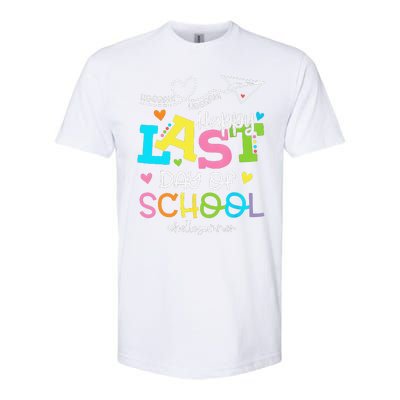 Happy Last Day Of School Hello Summer Students And Teachers Softstyle CVC T-Shirt