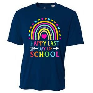 Happy Last Day Of School Teacher Student Graduation Cooling Performance Crew T-Shirt