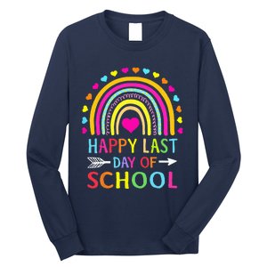 Happy Last Day Of School Teacher Student Graduation Long Sleeve Shirt