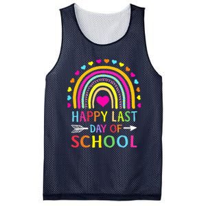 Happy Last Day Of School Teacher Student Graduation Mesh Reversible Basketball Jersey Tank