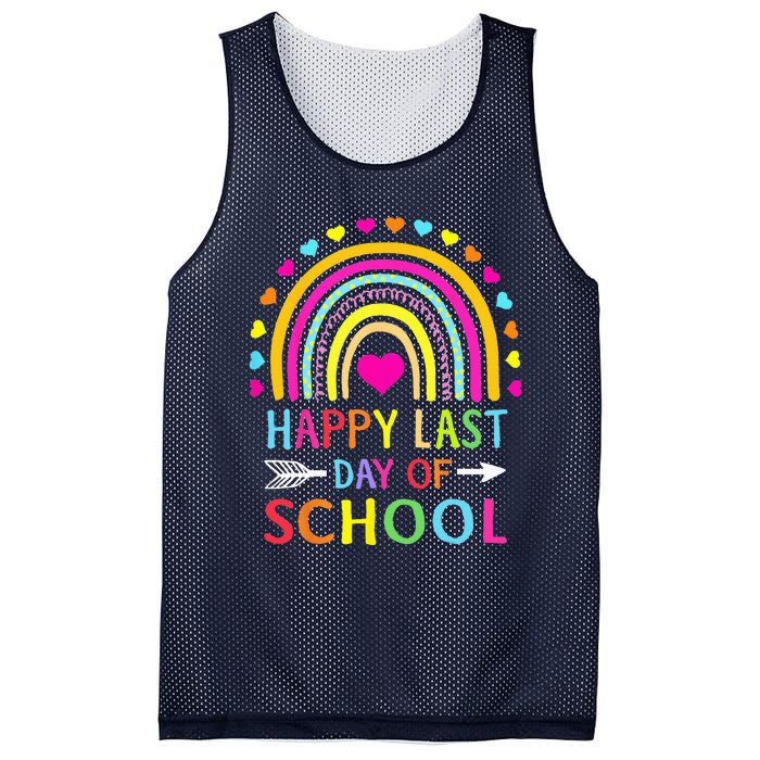 Happy Last Day Of School Teacher Student Graduation Mesh Reversible Basketball Jersey Tank