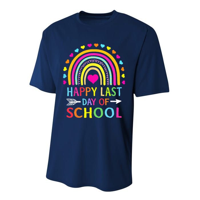 Happy Last Day Of School Teacher Student Graduation Performance Sprint T-Shirt