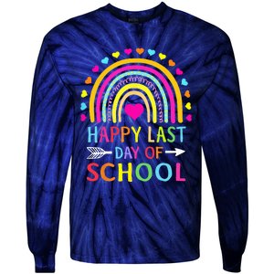 Happy Last Day Of School Teacher Student Graduation Tie-Dye Long Sleeve Shirt