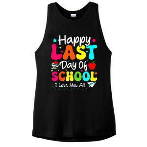 Happy Last Day of School Student Graduation Wo Teacher Ladies PosiCharge Tri-Blend Wicking Tank