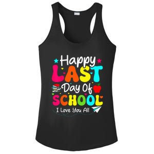 Happy Last Day of School Student Graduation Wo Teacher Ladies PosiCharge Competitor Racerback Tank