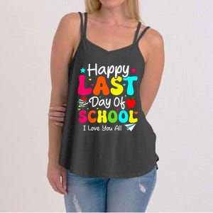 Happy Last Day of School Student Graduation Wo Teacher Women's Strappy Tank