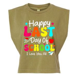 Happy Last Day of School Student Graduation Wo Teacher Garment-Dyed Women's Muscle Tee