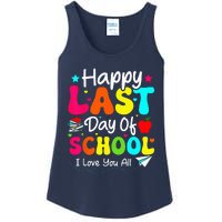 Happy Last Day of School Student Graduation Wo Teacher Ladies Essential Tank