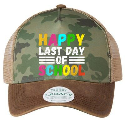 Happy Last Day Of School Teacher Student GraduationSchool Legacy Tie Dye Trucker Hat