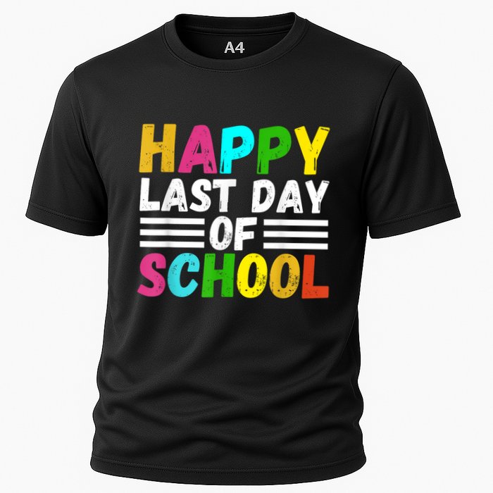 Happy Last Day Of School Teacher Student GraduationSchool Cooling Performance Crew T-Shirt