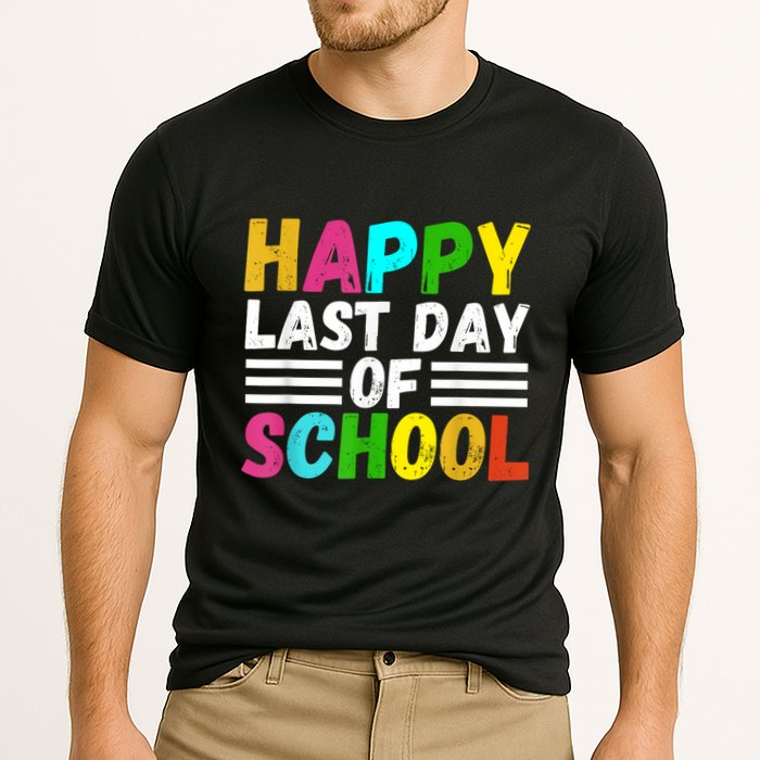 Happy Last Day Of School Teacher Student GraduationSchool Cooling Performance Crew T-Shirt