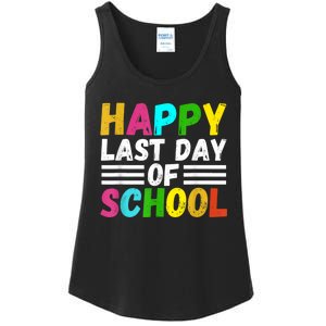 Happy Last Day Of School Teacher Student GraduationSchool Ladies Essential Tank