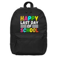 Happy Last Day Of School Teacher Student GraduationSchool 16 in Basic Backpack