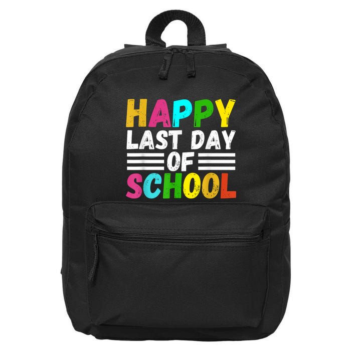 Happy Last Day Of School Teacher Student GraduationSchool 16 in Basic Backpack