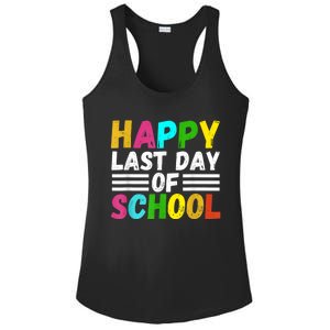 Happy Last Day Of School Teacher Student GraduationSchool Ladies PosiCharge Competitor Racerback Tank