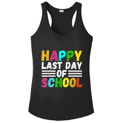 Happy Last Day Of School Teacher Student GraduationSchool Ladies PosiCharge Competitor Racerback Tank