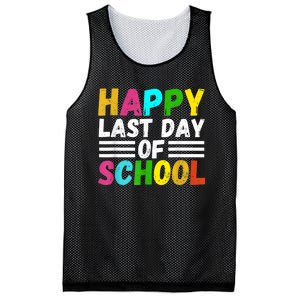 Happy Last Day Of School Teacher Student GraduationSchool Mesh Reversible Basketball Jersey Tank