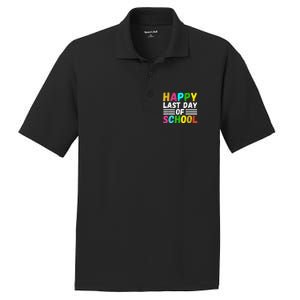 Happy Last Day Of School Teacher Student GraduationSchool PosiCharge RacerMesh Polo