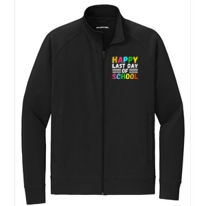 Happy Last Day Of School Teacher Student GraduationSchool Stretch Full-Zip Cadet Jacket