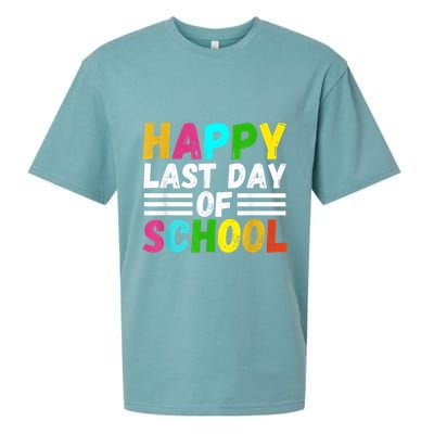 Happy Last Day Of School Teacher Student GraduationSchool Sueded Cloud Jersey T-Shirt
