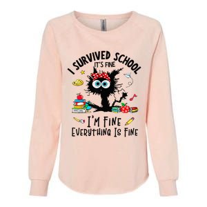 Happy Last Day Of School Teacher Student Graduation Womens California Wash Sweatshirt