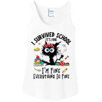 Happy Last Day Of School Teacher Student Graduation Ladies Essential Tank