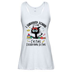 Happy Last Day Of School Teacher Student Graduation Ladies Essential Flowy Tank