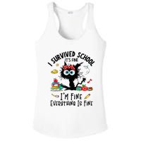 Happy Last Day Of School Teacher Student Graduation Ladies PosiCharge Competitor Racerback Tank