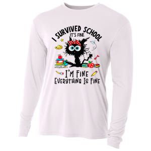 Happy Last Day Of School Teacher Student Graduation Cooling Performance Long Sleeve Crew