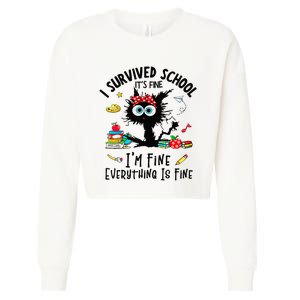 Happy Last Day Of School Teacher Student Graduation Cropped Pullover Crew