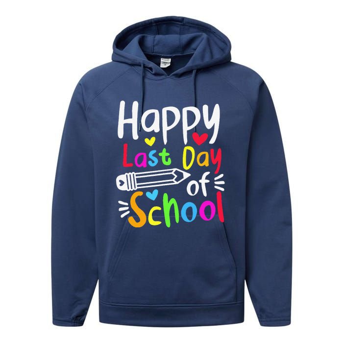 Happy Last Day Of School Students Women Funny Summer Beak Performance Fleece Hoodie