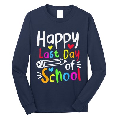 Happy Last Day Of School Students Women Funny Summer Beak Long Sleeve Shirt