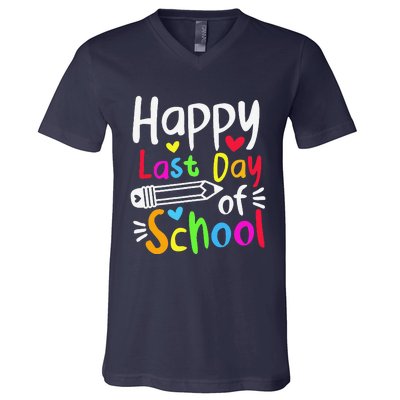 Happy Last Day Of School Students Women Funny Summer Beak V-Neck T-Shirt