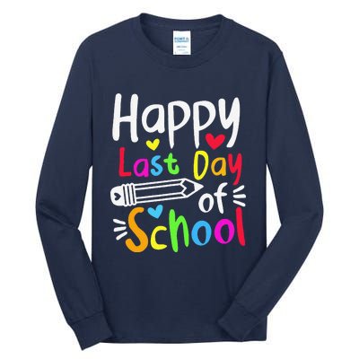 Happy Last Day Of School Students Women Funny Summer Beak Tall Long Sleeve T-Shirt