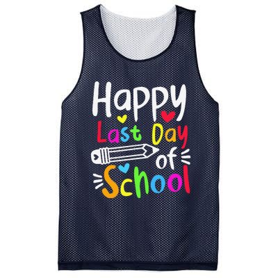 Happy Last Day Of School Students Women Funny Summer Beak Mesh Reversible Basketball Jersey Tank