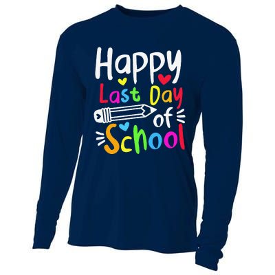 Happy Last Day Of School Students Women Funny Summer Beak Cooling Performance Long Sleeve Crew