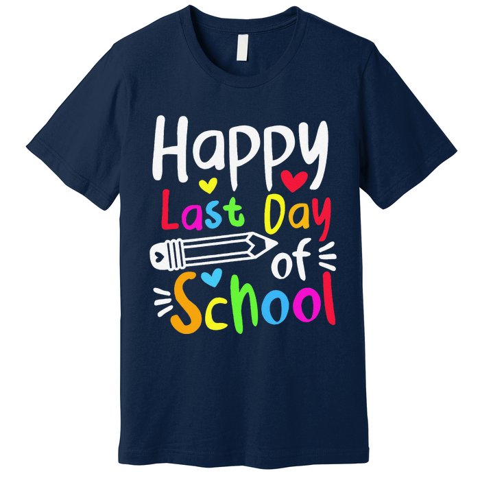 Happy Last Day Of School Students Women Funny Summer Beak Premium T-Shirt