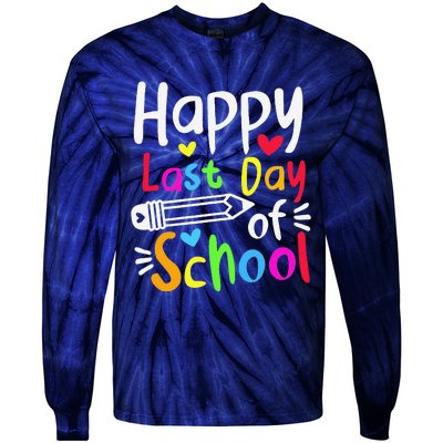 Happy Last Day Of School Students Women Funny Summer Beak Tie-Dye Long Sleeve Shirt