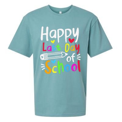 Happy Last Day Of School Students Women Funny Summer Beak Sueded Cloud Jersey T-Shirt