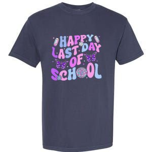 Happy Last Day Of School Teacher Boy Girl Grad Hello Summer Garment-Dyed Heavyweight T-Shirt