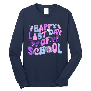 Happy Last Day Of School Teacher Boy Girl Grad Hello Summer Long Sleeve Shirt