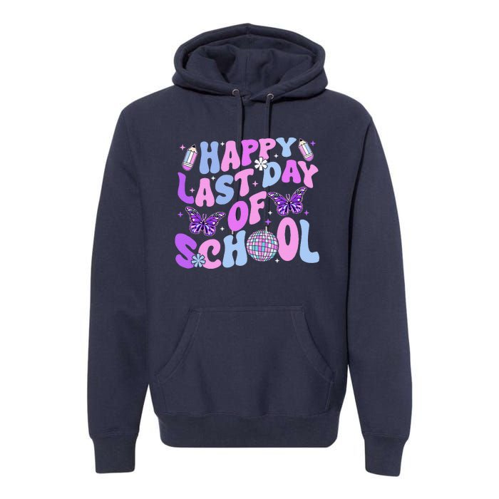 Happy Last Day Of School Teacher Boy Girl Grad Hello Summer Premium Hoodie