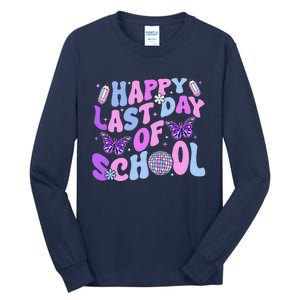 Happy Last Day Of School Teacher Boy Girl Grad Hello Summer Tall Long Sleeve T-Shirt