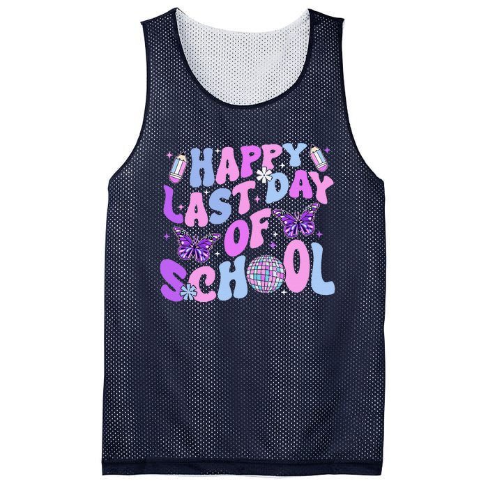 Happy Last Day Of School Teacher Boy Girl Grad Hello Summer Mesh Reversible Basketball Jersey Tank