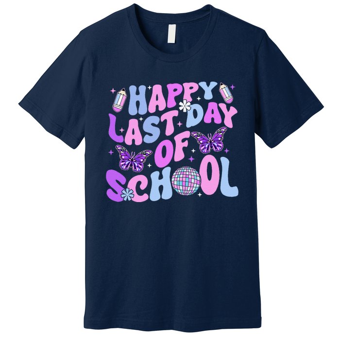 Happy Last Day Of School Teacher Boy Girl Grad Hello Summer Premium T-Shirt