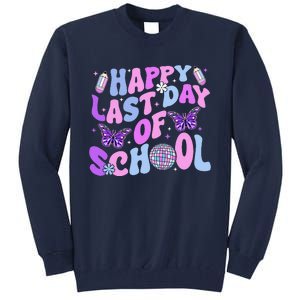 Happy Last Day Of School Teacher Boy Girl Grad Hello Summer Tall Sweatshirt