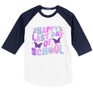 Happy Last Day Of School Teacher Boy Girl Grad Hello Summer Baseball Sleeve Shirt