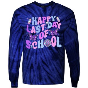 Happy Last Day Of School Teacher Boy Girl Grad Hello Summer Tie-Dye Long Sleeve Shirt