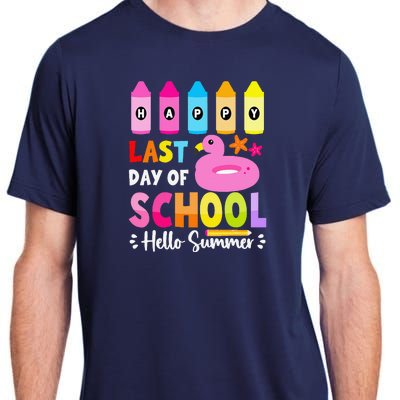 Happy Last Day Of School Student Hello Summer 2024 Adult ChromaSoft Performance T-Shirt